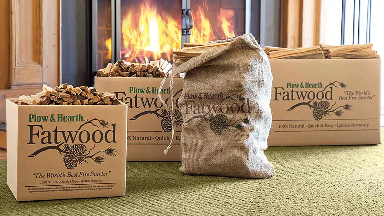 Plow & Hearth Fire Starters & Fatwood>Fatwood Fire-Starter, 40 lb. Box
