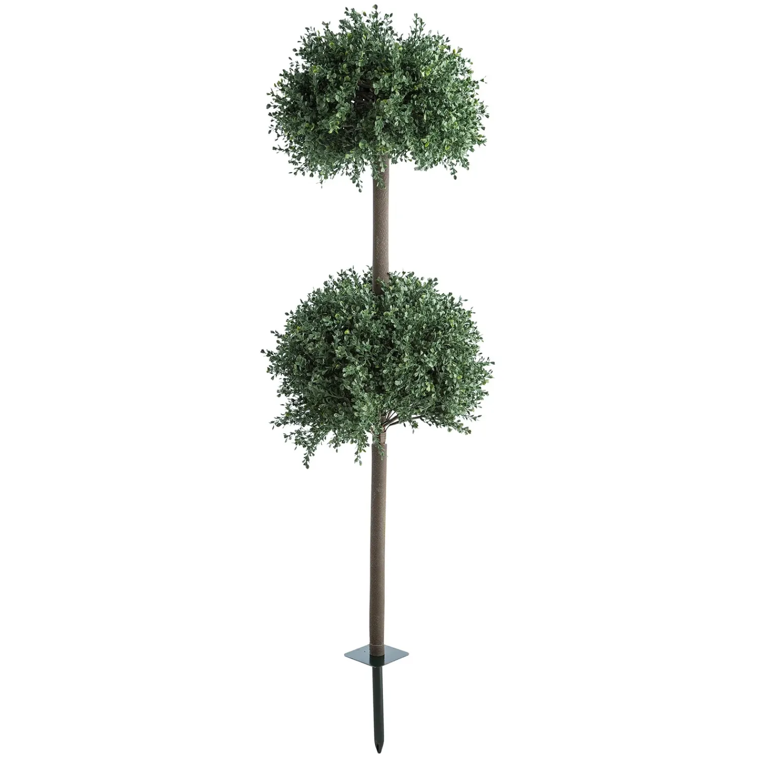 Plow & Hearth Faux Flowers & Plants|Lighted Trees & Garlands>Faux Boxwood Double Topiary Sphere, 20" dia.
