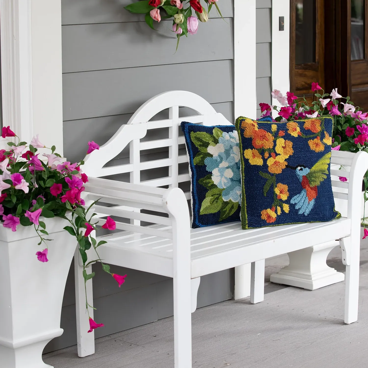 Plow & Hearth Faux Flowers & Plants>Faux Petunia Urn Filler