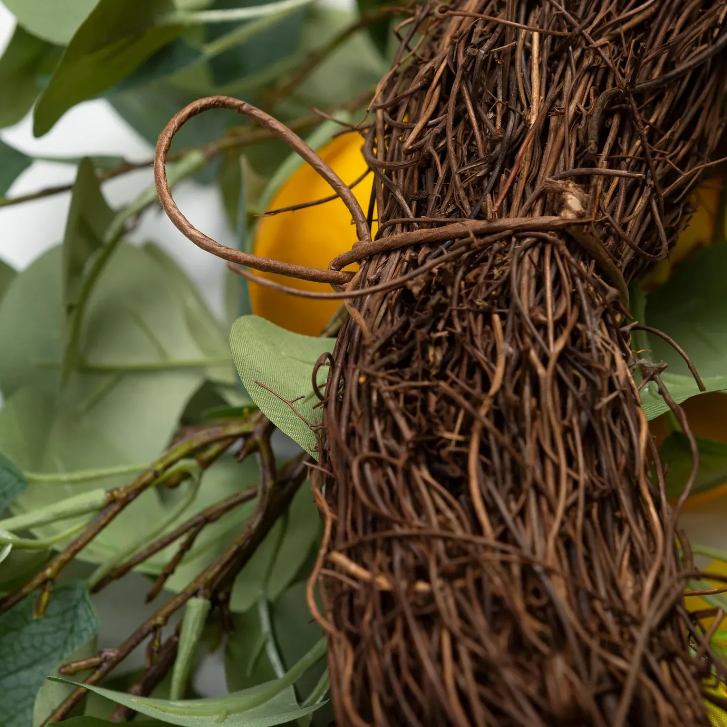 Plow & Hearth Wreaths|Faux Flowers & Plants>Faux Sunflower, Lemon and Eucalyptus Wreath