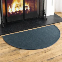Plow & Hearth Hearth Rugs|Hearth Rugs>Flame Resistant Fiberglass Half Round Hearth Rug, 27" x 48"