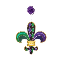 Plow & Hearth Fabric Door Hangers>Fleur de Lis LED Window Décor