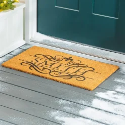 Plow & Hearth Coir Mats>Fleur De Lis Personalized Coir Door Mat, 18" x 30"