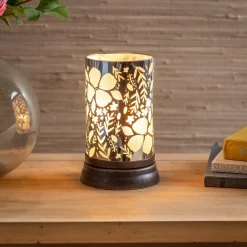 Plow & Hearth Decorative Accents|Candles & Lanterns>Floral Aromatherapy Oil Warmer, 7"H