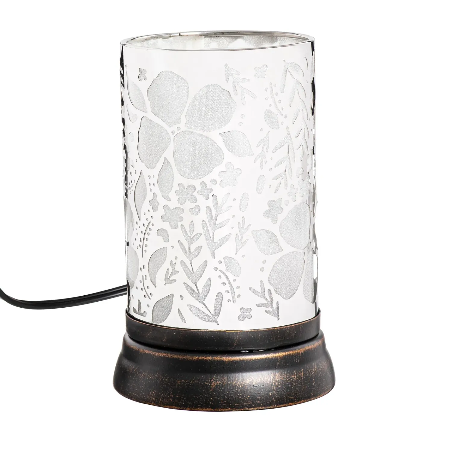 Plow & Hearth Decorative Accents|Candles & Lanterns>Floral Aromatherapy Oil Warmer, 7"H