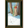 Plow & Hearth Wall Art>Framed Cold Days & Warm Hearts Personalized Print