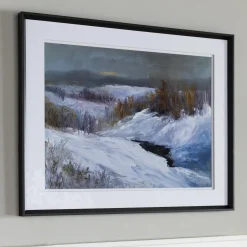 Plow & Hearth Wall Art>Fresh Snow Framed Wall Art Painting