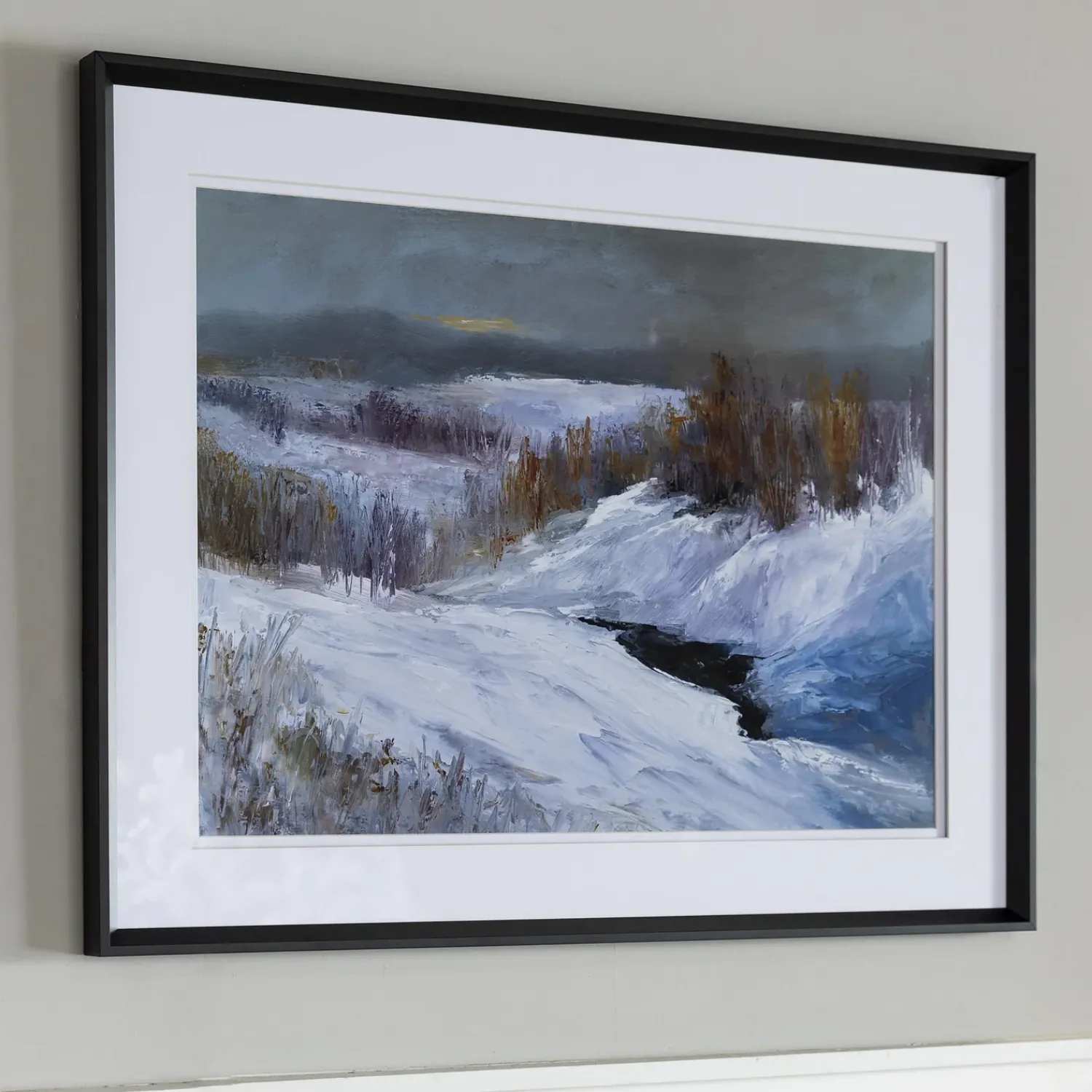 Plow & Hearth Wall Art>Fresh Snow Framed Wall Art Painting