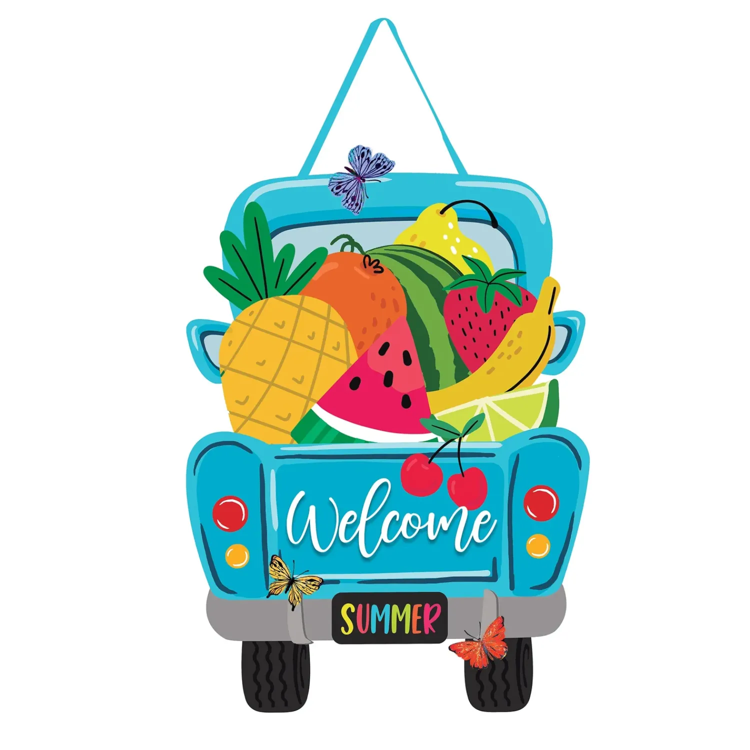 Plow & Hearth Fabric Door Hangers>Fruity Truck Estate Door Decor