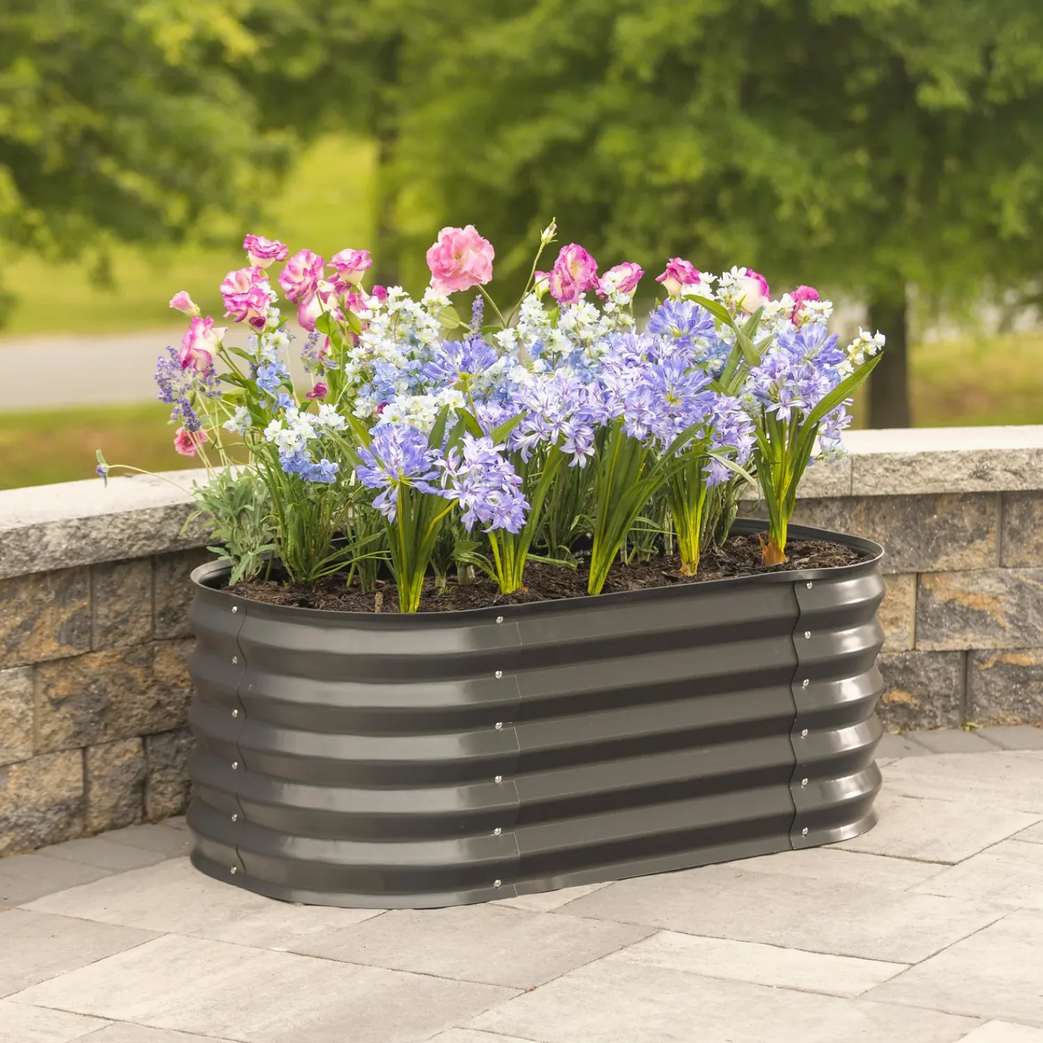 Plow & Hearth Planters & Plant Stands>Galvanized Steel Garden Bed Large