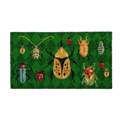 Plow & Hearth Coir Mats>Garden Beetles Coir Mat