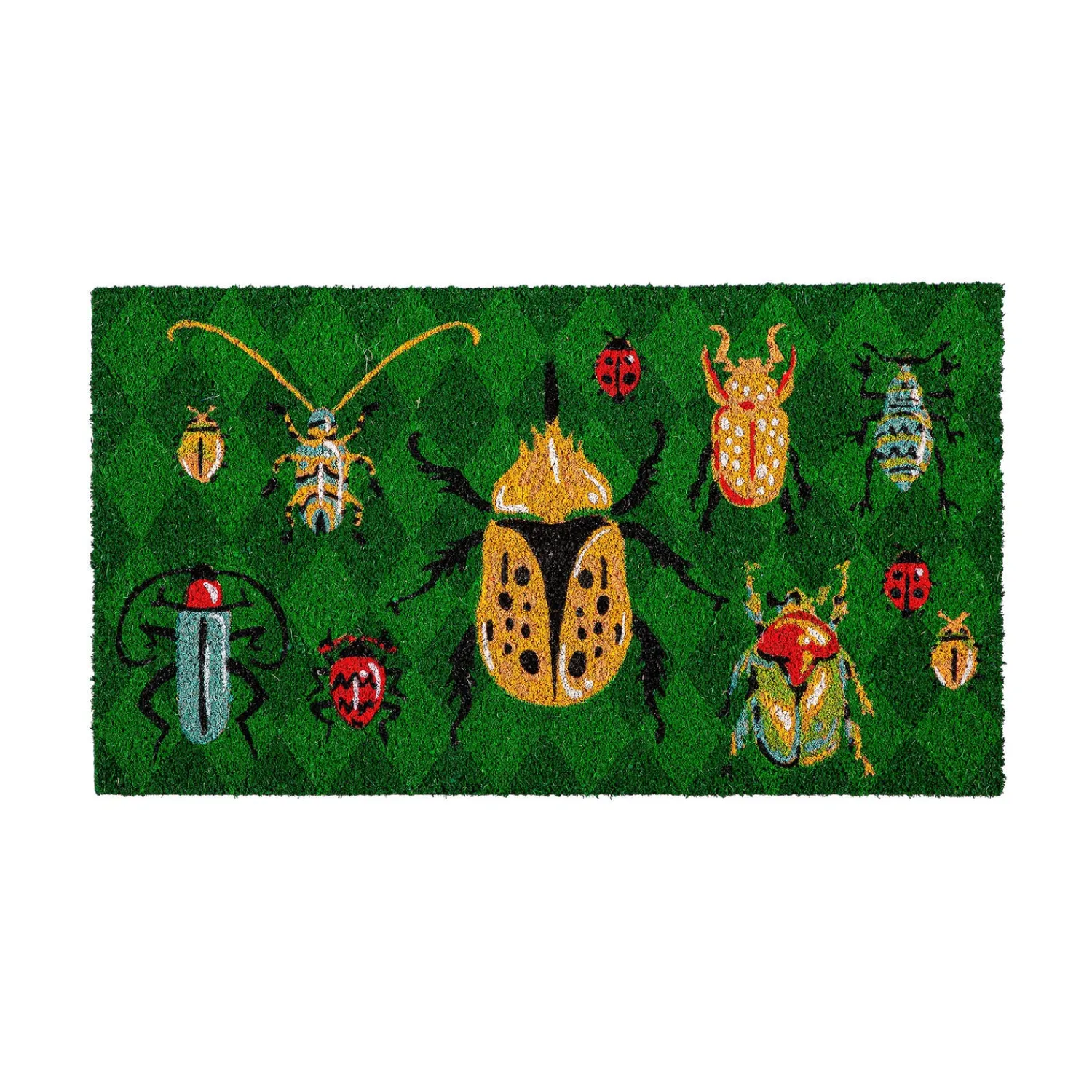 Plow & Hearth Coir Mats>Garden Beetles Coir Mat