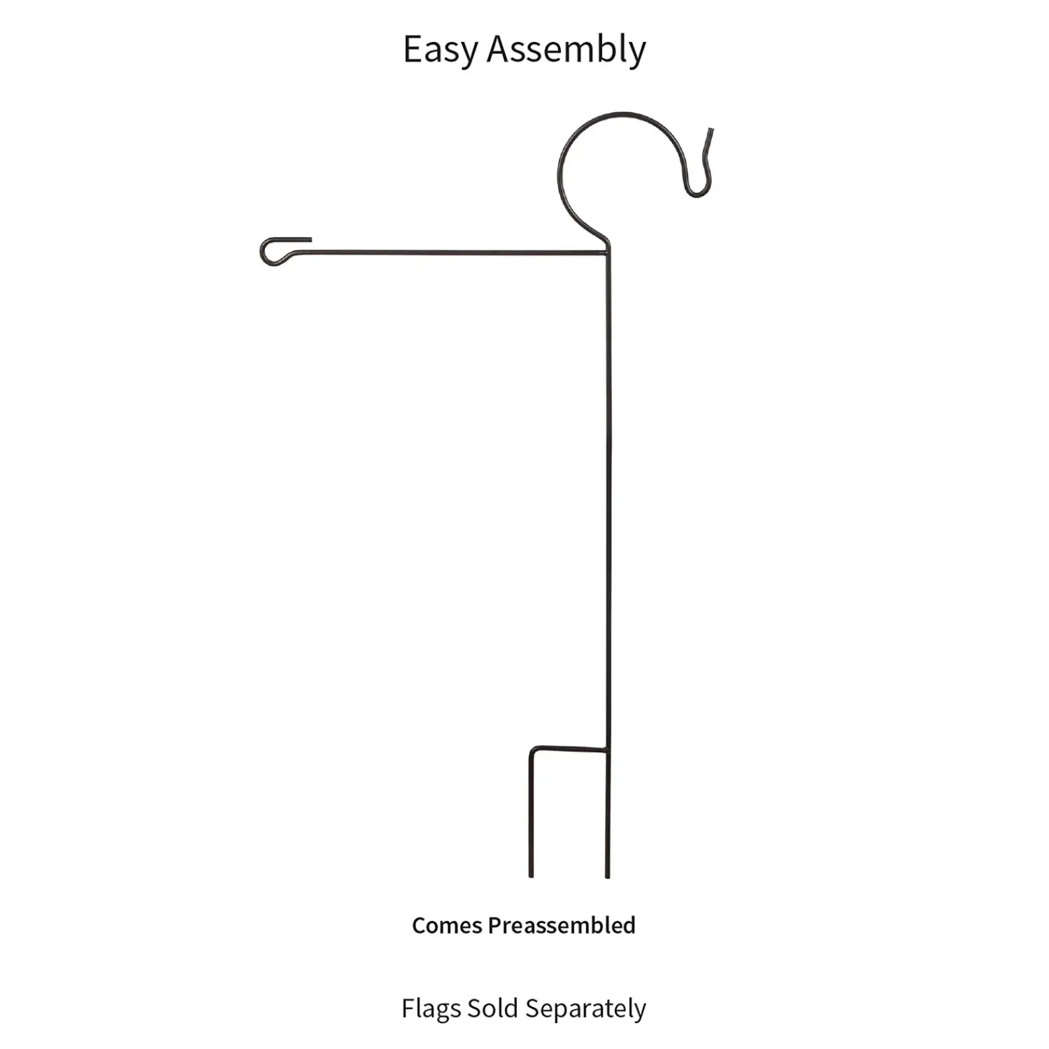 Plow & Hearth Flag Accessories>Garden Flag Stand with Shepherd’s Hook