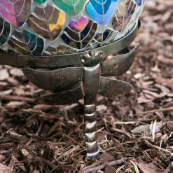 Plow & Hearth Gazing Balls>Gazing Ball Hardware Stand, Dragonfly Adorned