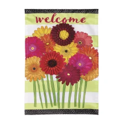 Plow & Hearth Garden Flags>Gerbera Daisies Bouquet Applique Garden Flag