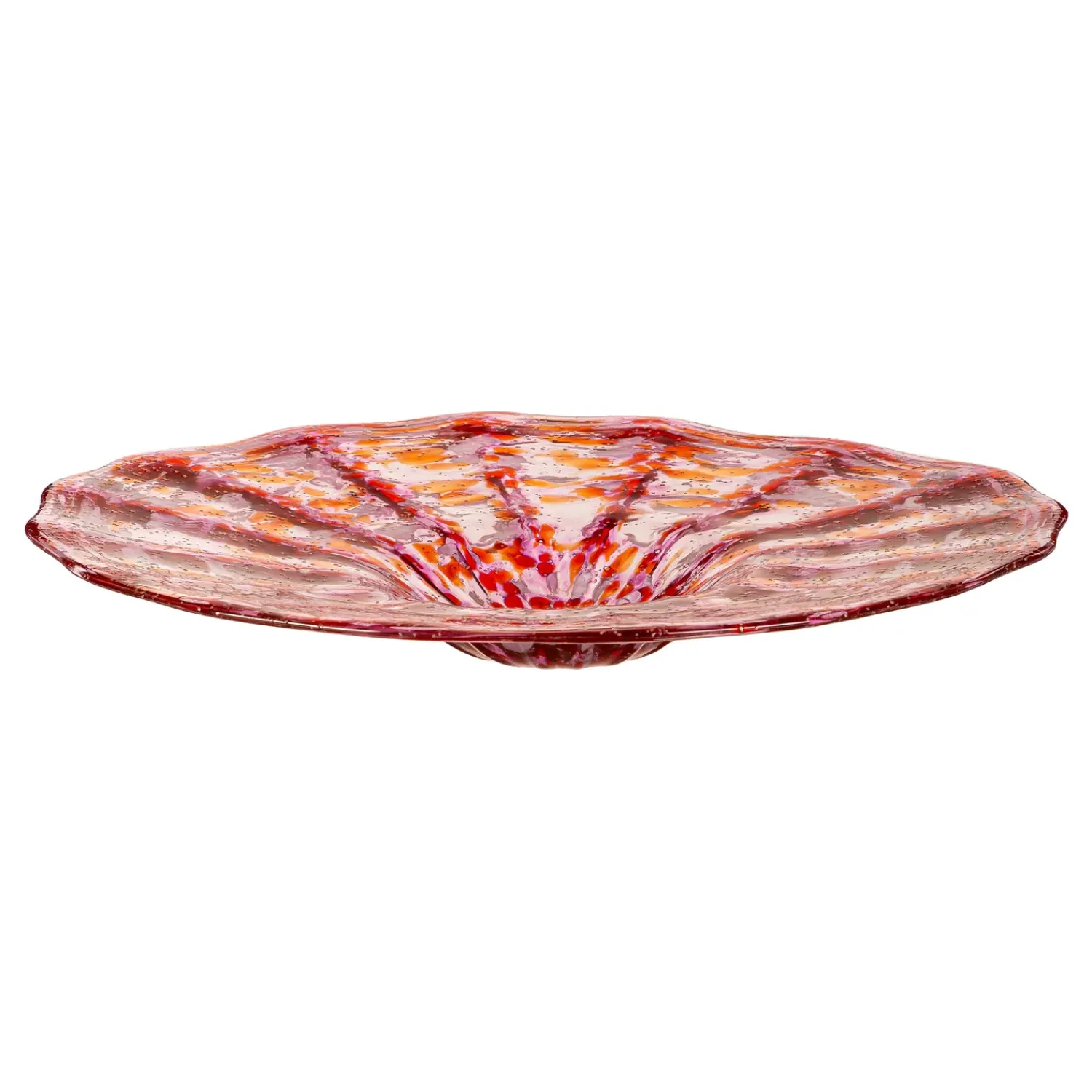 Plow & Hearth Birdbaths>GID Glass Bird Bath, 15"H, Pink