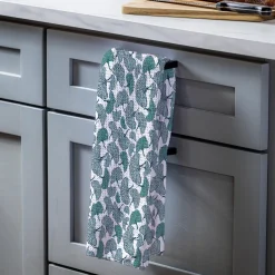 Plow & Hearth Kitchen Linens>Ginkgo Blue Quick Dry Kitchen Towel, 18" x 30"