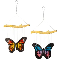 Plow & Hearth Wind Chimes & Mobiles>Glass Butterfly Wind Chime
