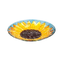 Plow & Hearth Birdbaths>Glass Sunflower Birdbath Basin