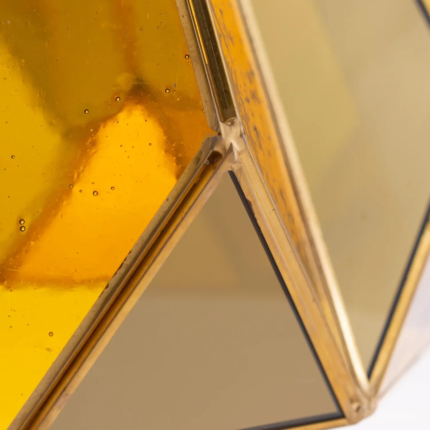 Plow & Hearth Solar Lighting>Golden Glass Hanging Solar Light