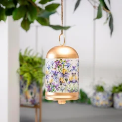 Plow & Hearth Wind Chimes & Mobiles>Golden Lilac Printed Metal Bell