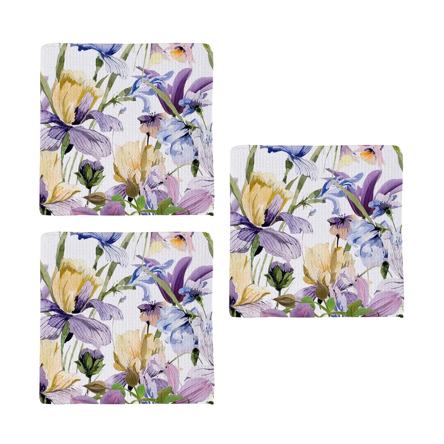 Plow & Hearth Kitchen Linens>Golden Lilac Quick Dry Dish Cloth, Set of 3, 10" x 10"