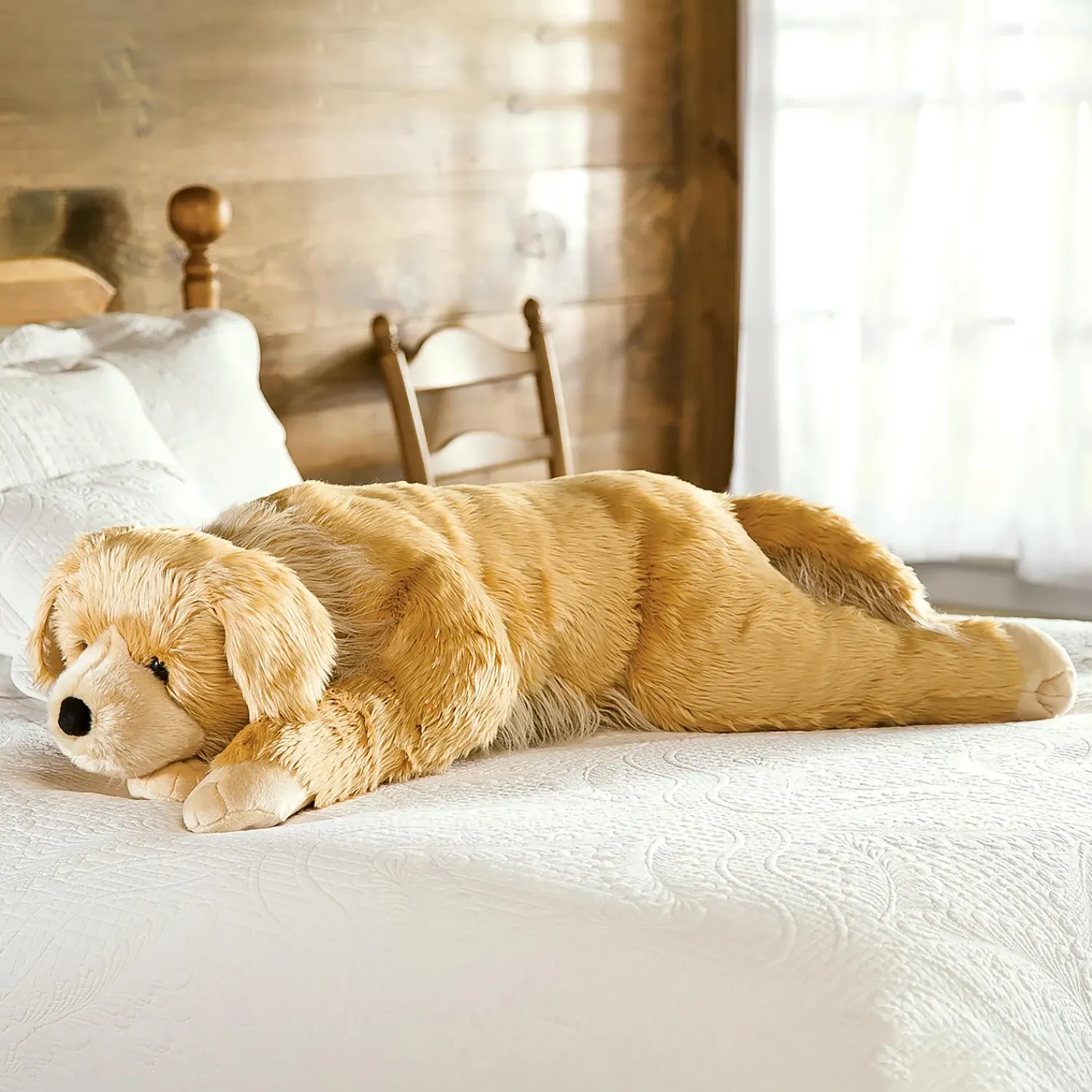 Plow & Hearth Decorative Pillows|Pet Products>Golden Retriever Plush Cuddle Animal Body Pillow