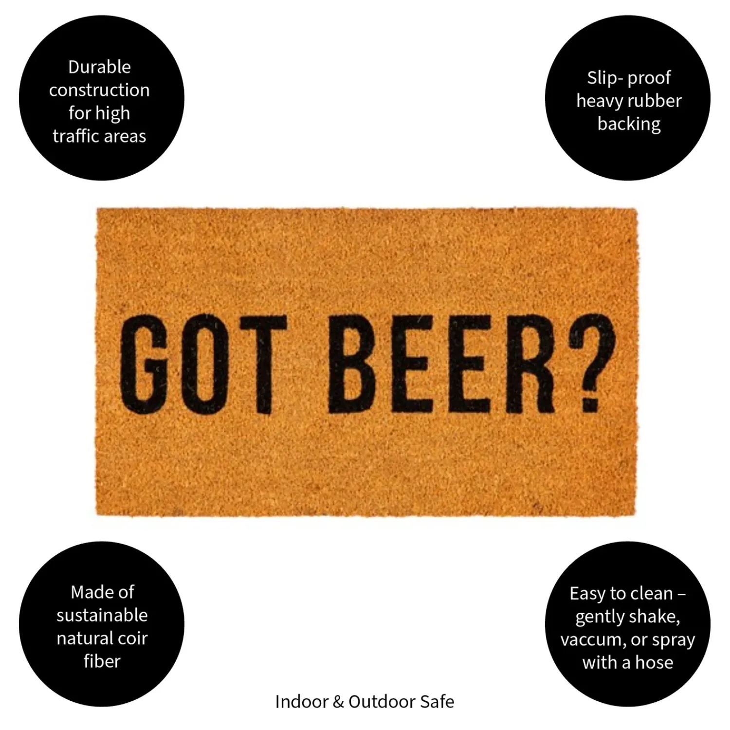 Plow & Hearth Coir Mats>Got Beer? Coir Mat