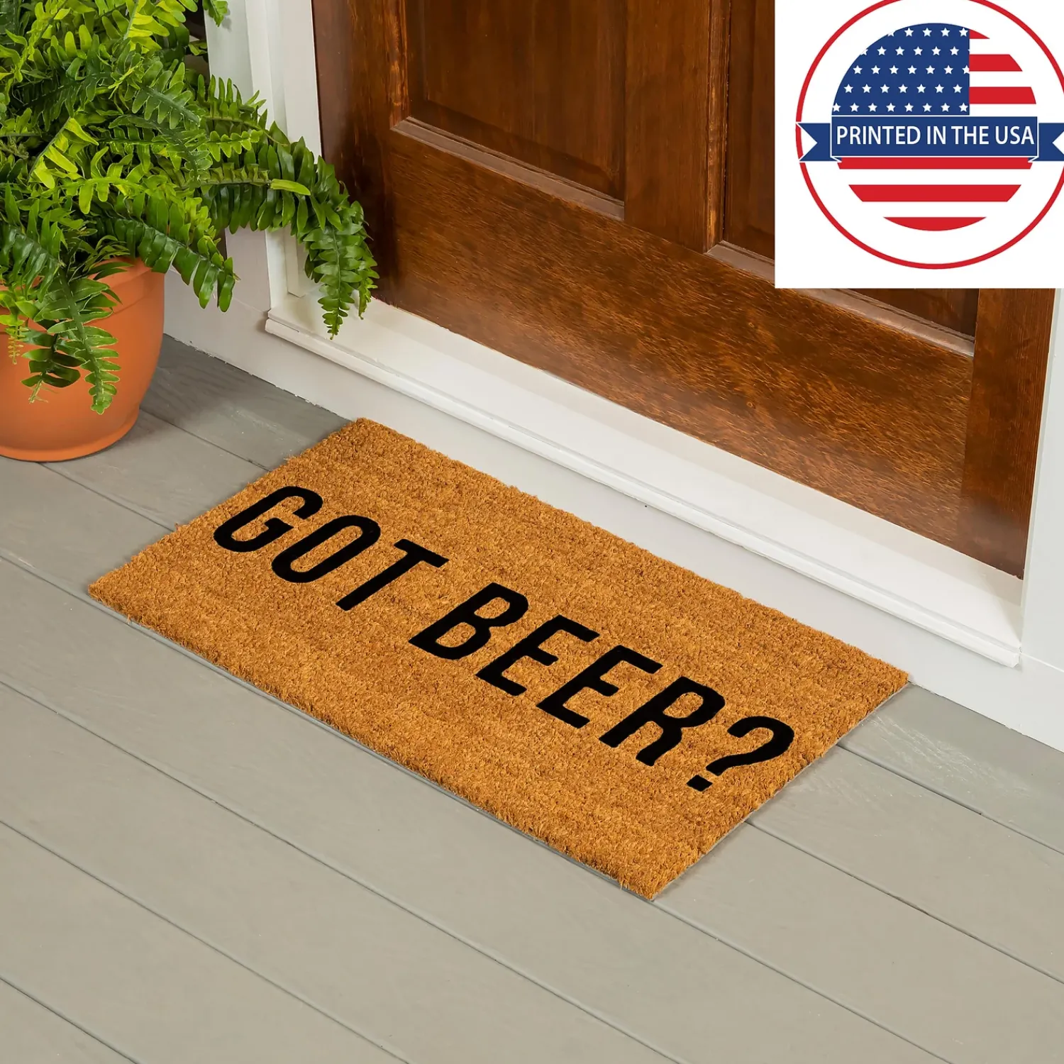 Plow & Hearth Coir Mats>Got Beer? Coir Mat