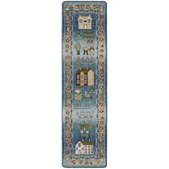 Plow & Hearth Runners>Grafton EnduraStran Folk Art Rug, 2'1" x 7'8" Runner