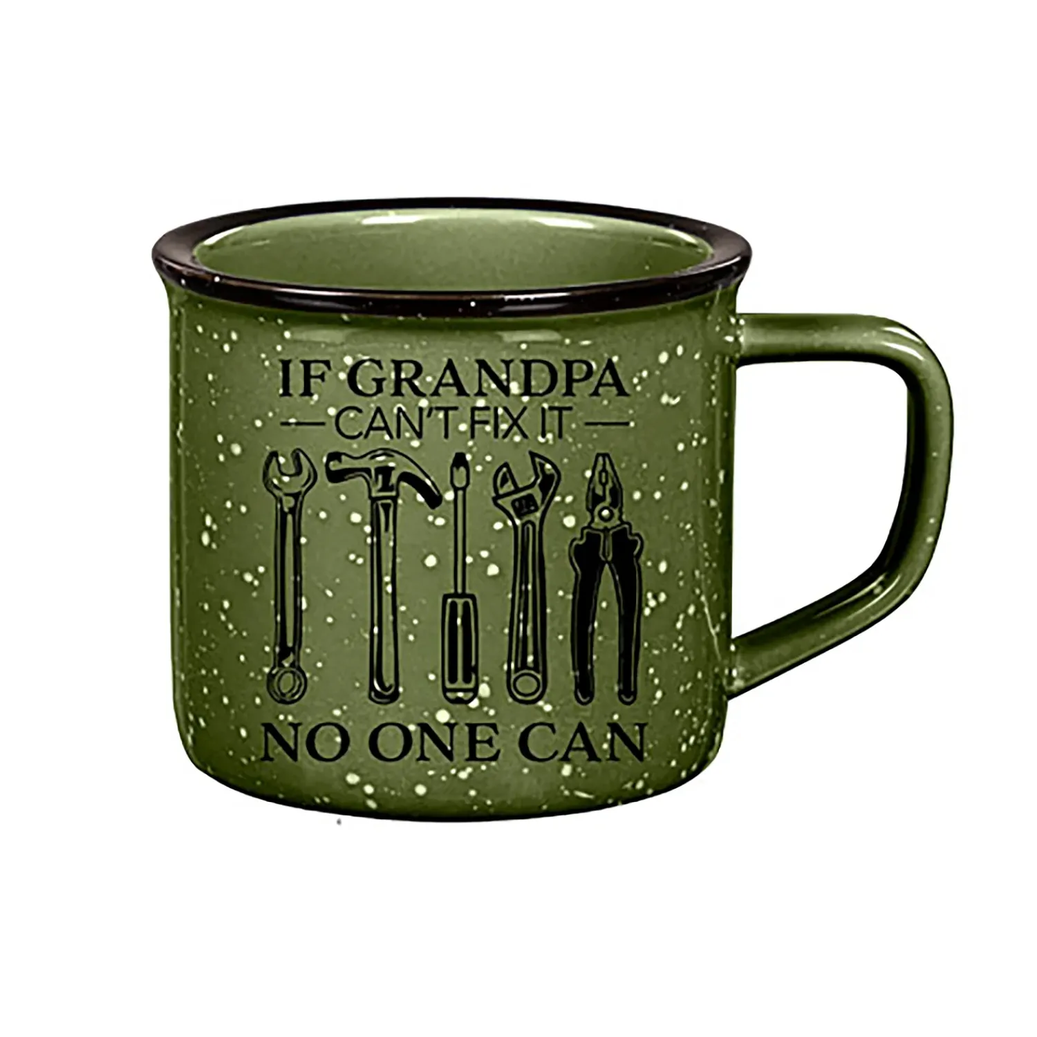 Plow & Hearth Coffee & Tea Cups>Grandpa Green Ceramic Cozy Cup, 15oz, Gift Box
