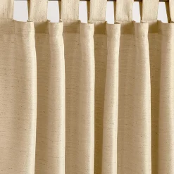 Plow & Hearth Outdoor Curtains|Shades & Umbrellas>Grasscloth Outdoor Curtain Panel with Tab Top, 54"W x 96"L