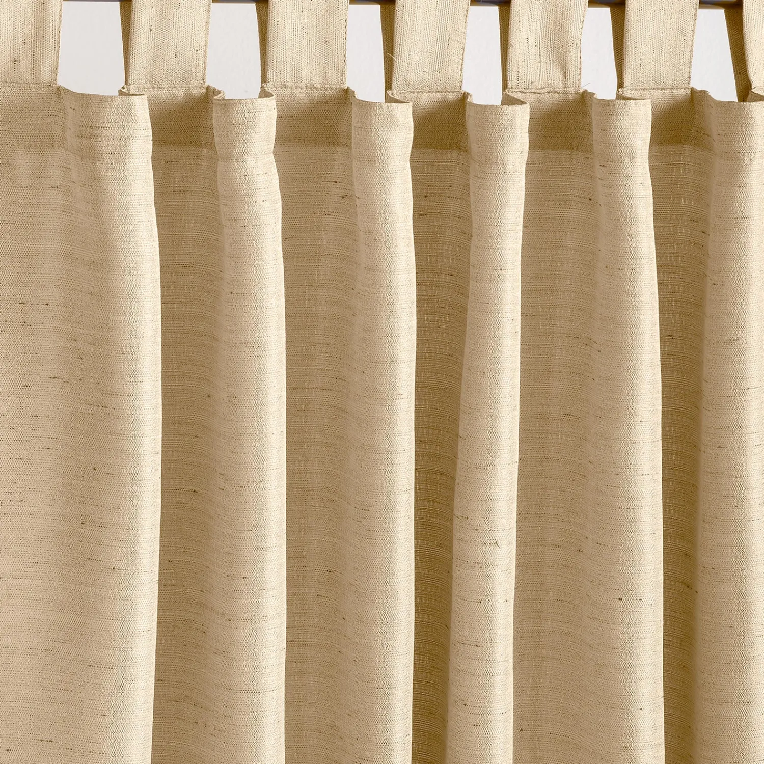 Plow & Hearth Shades & Umbrellas|Outdoor Curtains>Grasscloth Outdoor Curtain Panel with Tab Top, 110"W x 84"L