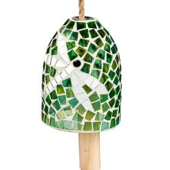 Plow & Hearth Wind Chimes & Mobiles>Green Dragonfly Mosaic Bell Chime