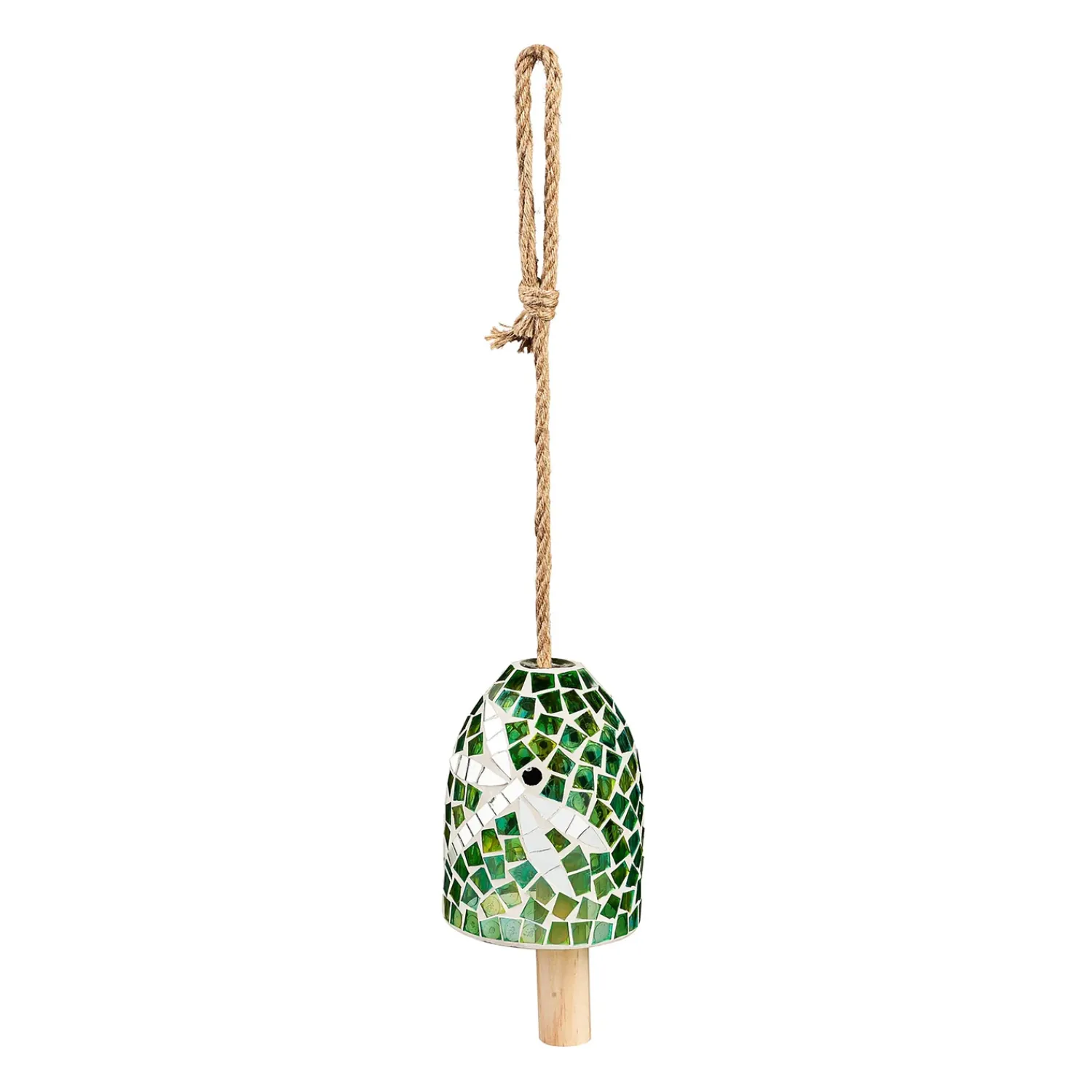 Plow & Hearth Wind Chimes & Mobiles>Green Dragonfly Mosaic Bell Chime