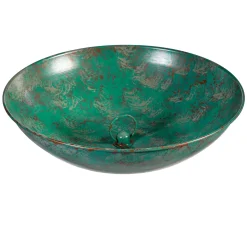 Plow & Hearth Wind Chimes & Mobiles>Green Verdigris Rain Chain Basin