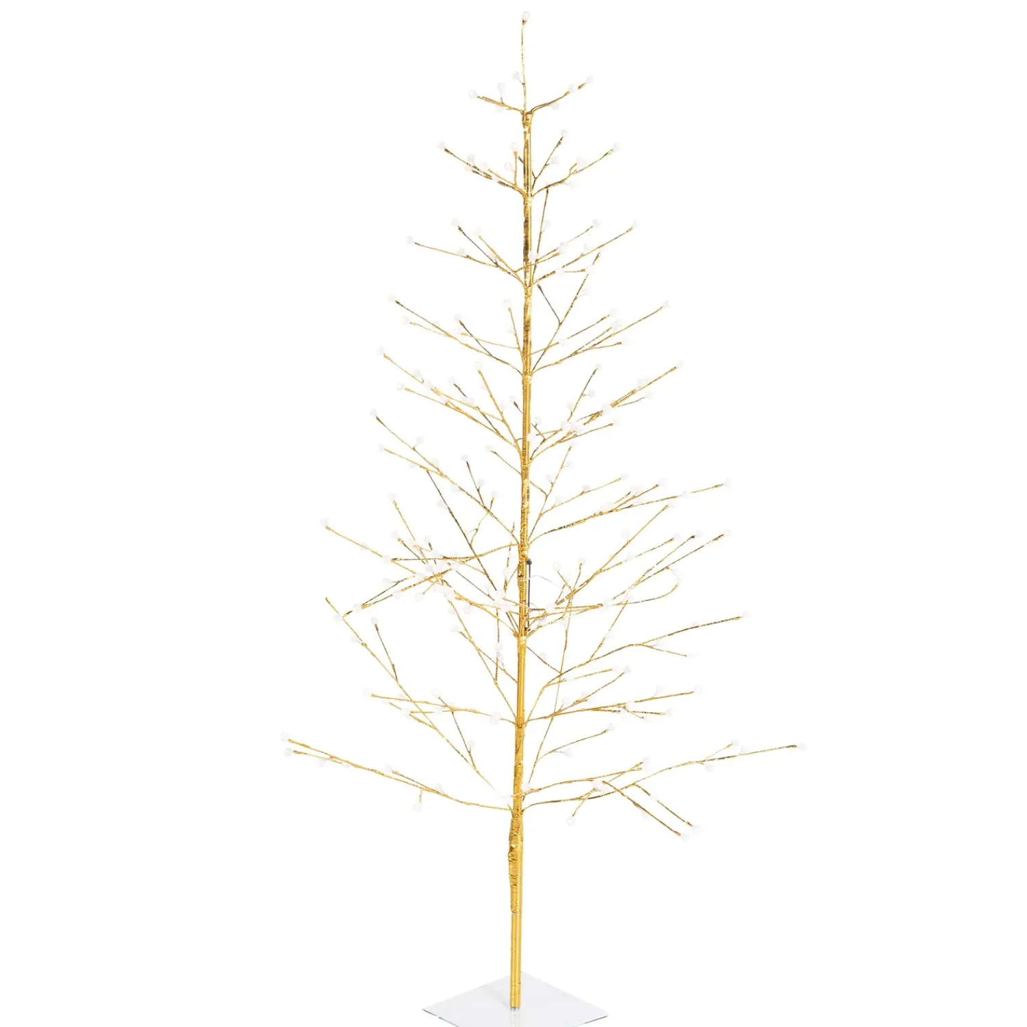 Plow & Hearth Lighted Trees & Garlands>6'H Indoor/Outdoor Gold Metallic Tree with 240 Warm White Lights
