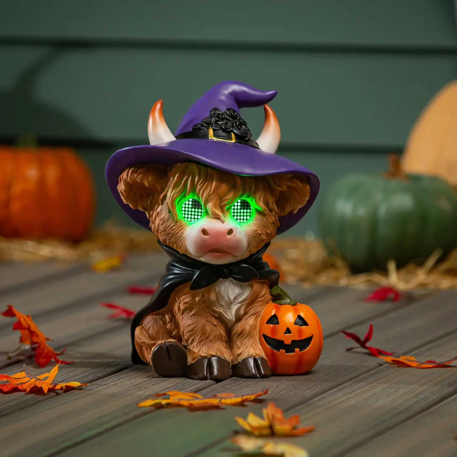 Plow & Hearth Garden Statues>Hallow Cow Playful Peepers LED Statue, 14"H