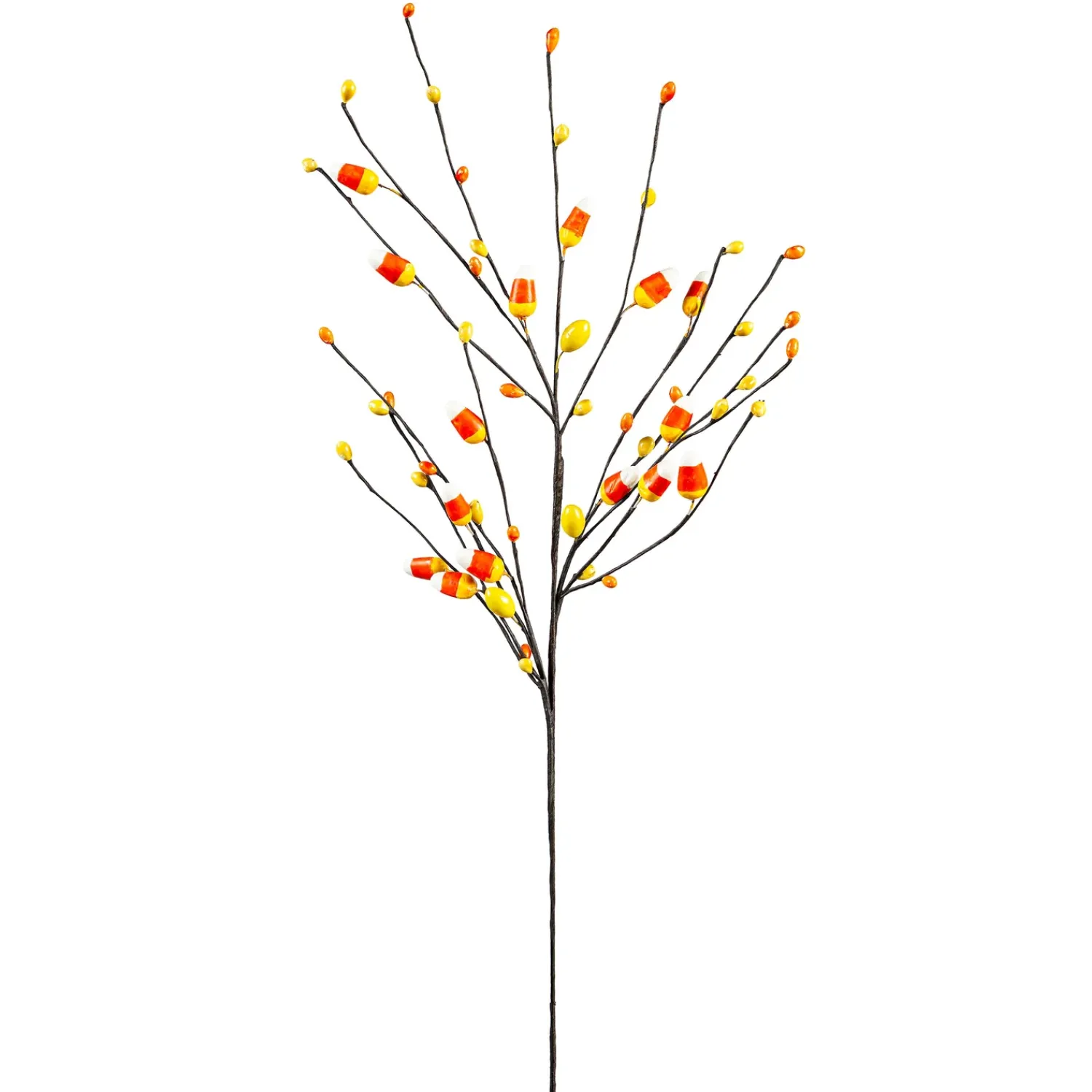Plow & Hearth Decorative Accents|Faux Flowers & Plants>Halloween Candy Corn Artificial Branch