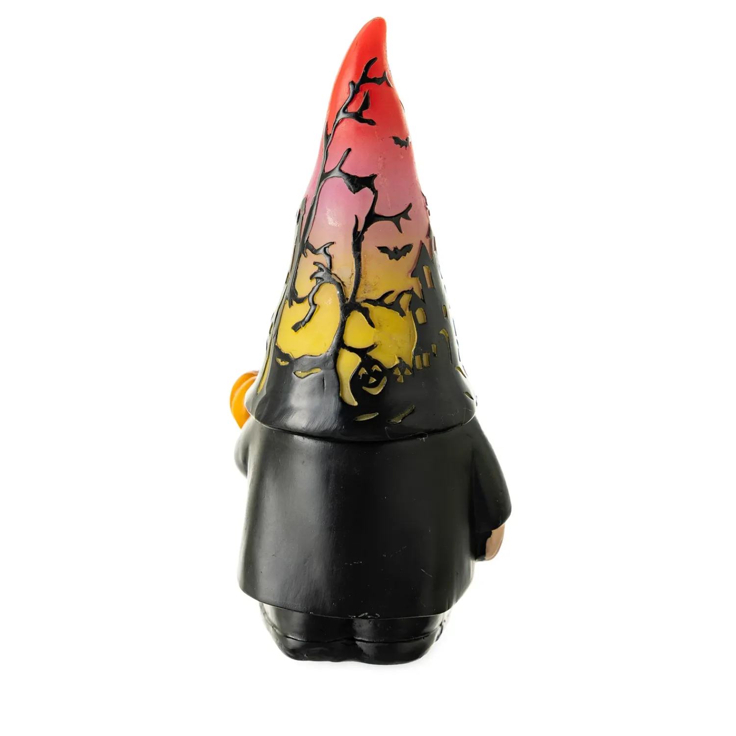 Plow & Hearth Decorative Accents|Lighted Accents>Halloween Gnome with Lighted Hat and Pumpkin