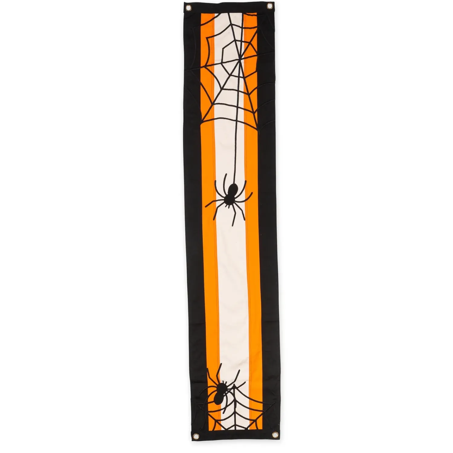 Plow & Hearth Bunting & Banners>Halloween Spider Web Cotton Pillar Bunting