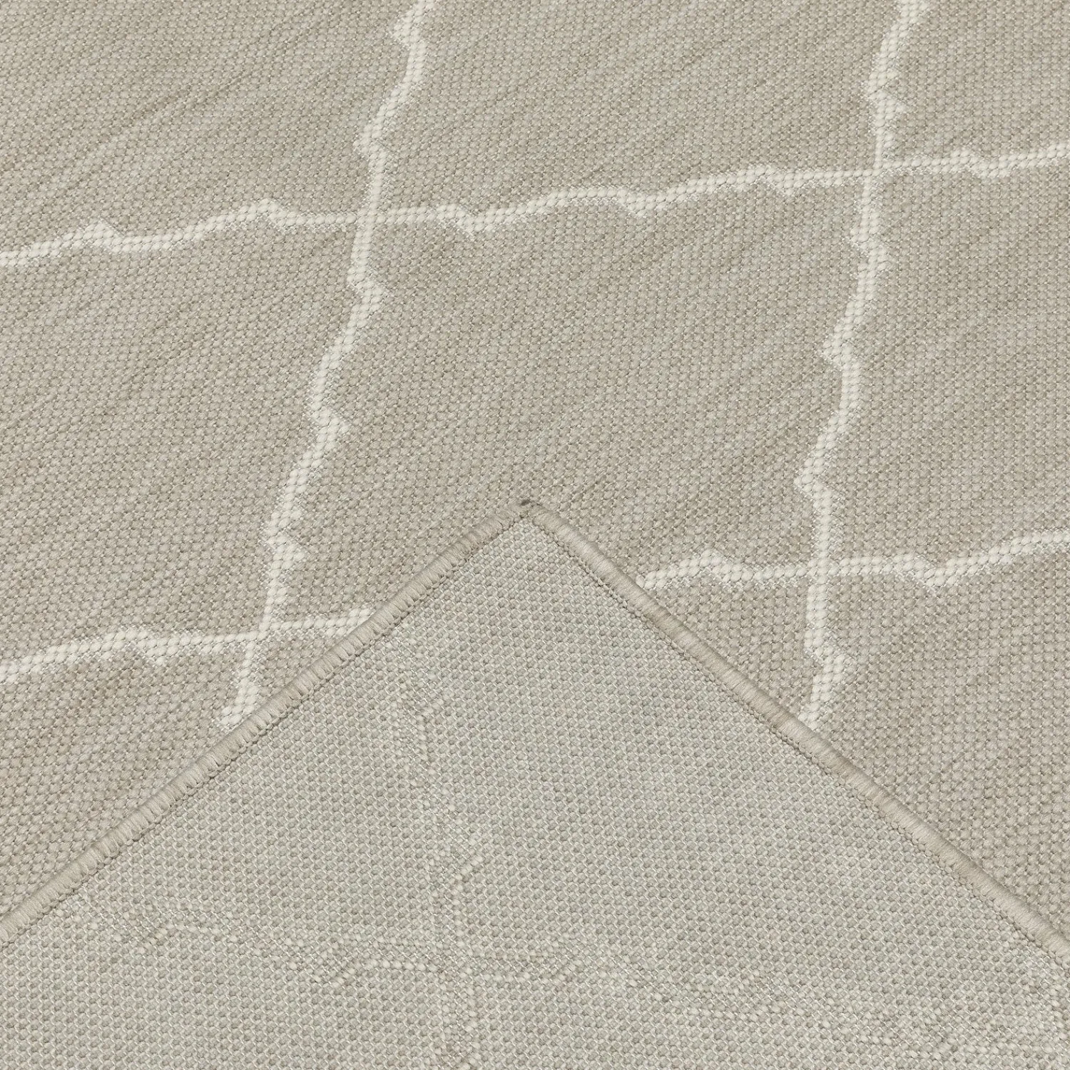 Plow & Hearth Area Rugs>Hamilton Latticework Polypropylene Rug, 3'3" x 5' Gray