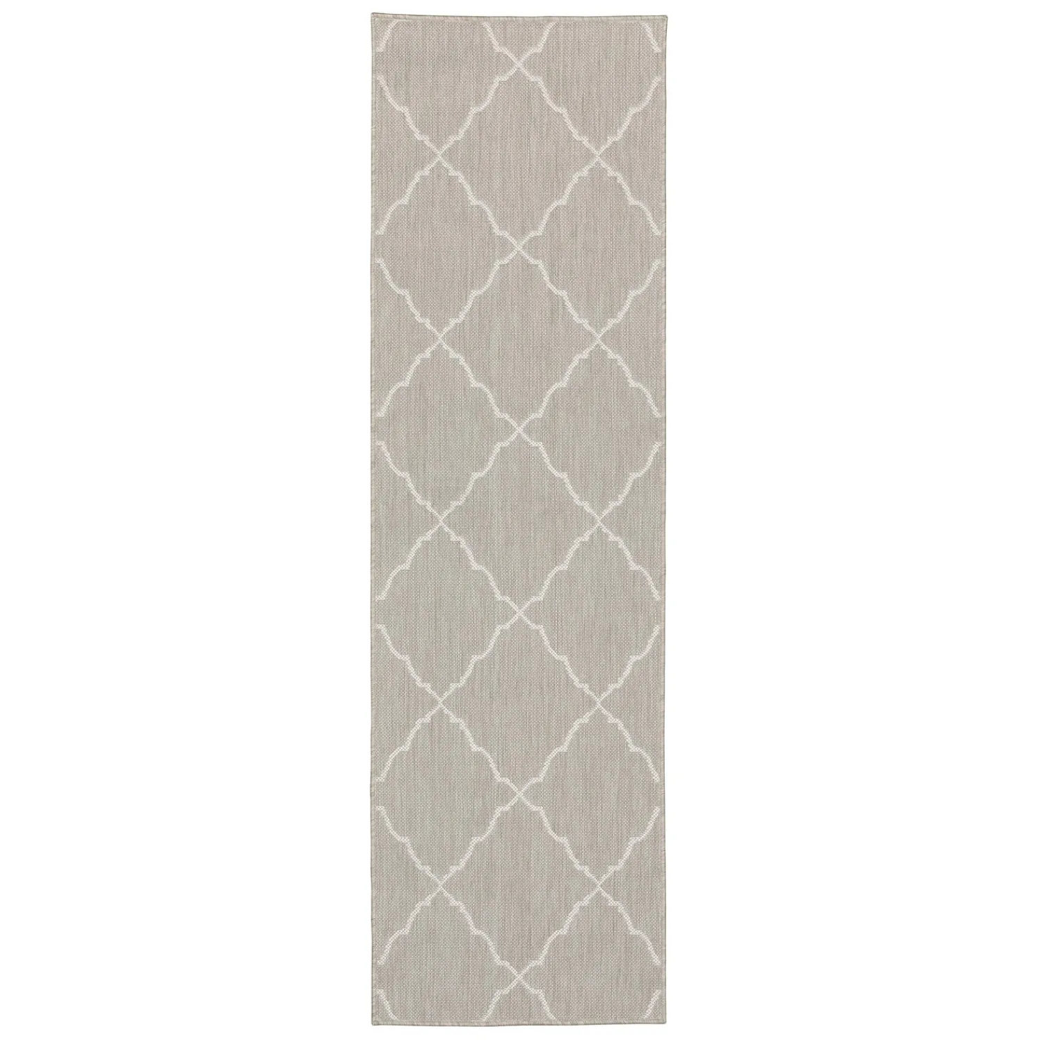 Plow & Hearth Area Rugs>Hamilton Latticework Polypropylene Rug, 3'3" x 5' Gray