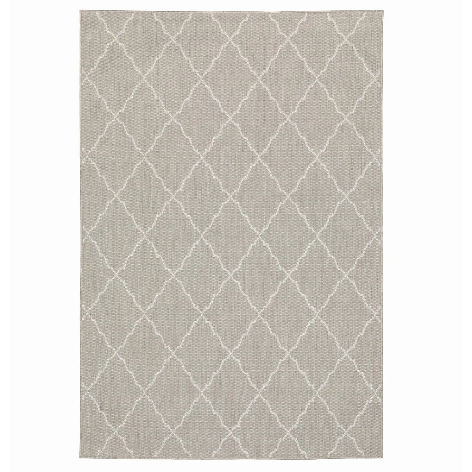 Plow & Hearth Area Rugs>Hamilton Latticework Polypropylene Rug, 3'3" x 5' Gray