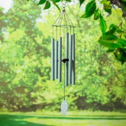 Plow & Hearth Wind Chimes & Mobiles|Memorial & Garden Plaques>Hand Tuned Memorial "Every Time The Wind Blows I Think Of You" Wind Chime
