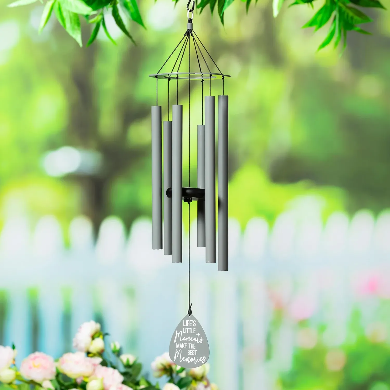 Plow & Hearth Wind Chimes & Mobiles|Memorial & Garden Plaques>Hand Tuned Memorial "Life's Little Moments" Wind Chime