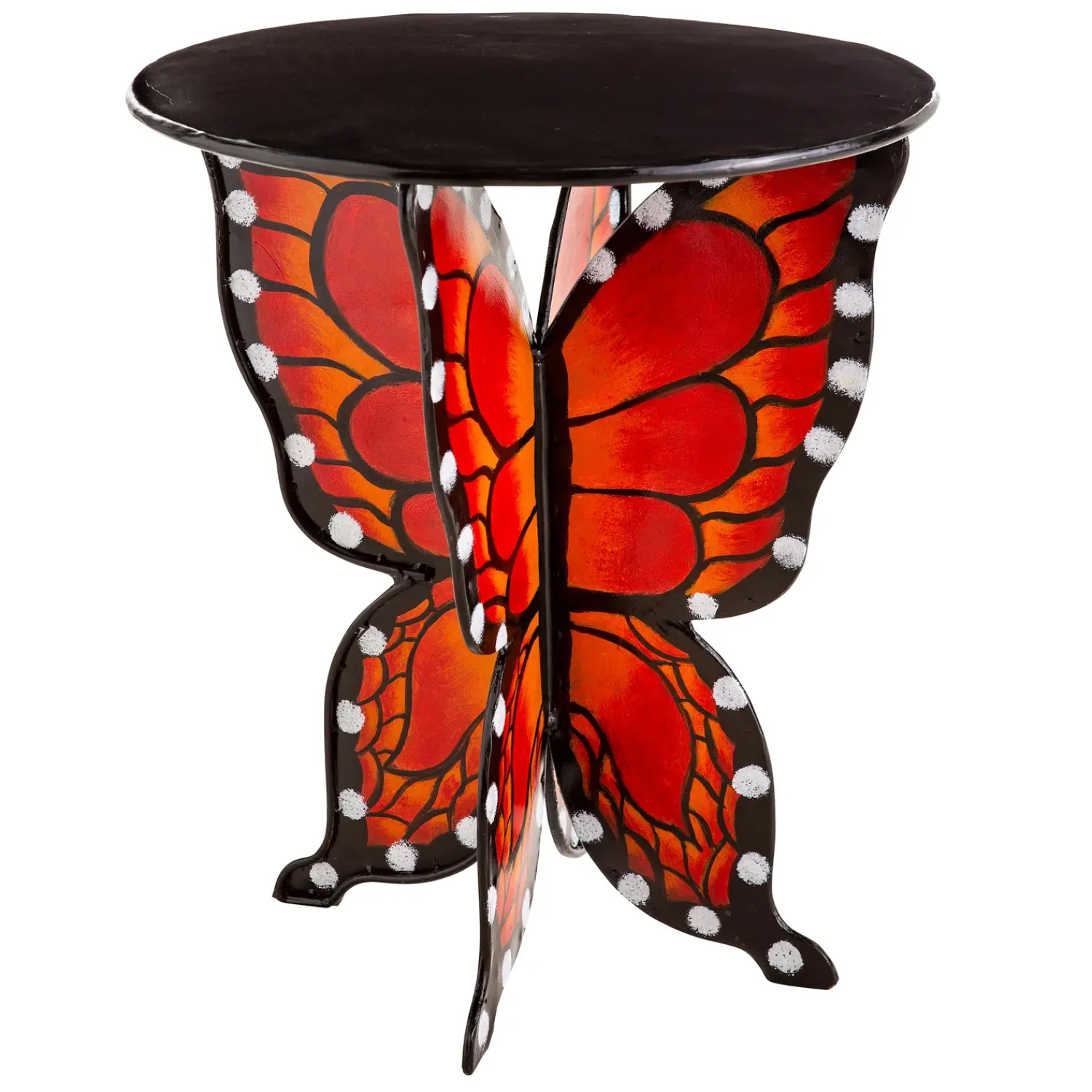 Plow & Hearth Accent Tables|Outdoor Side Tables>Handcrafted Metal Monarch Butterfly Side Table