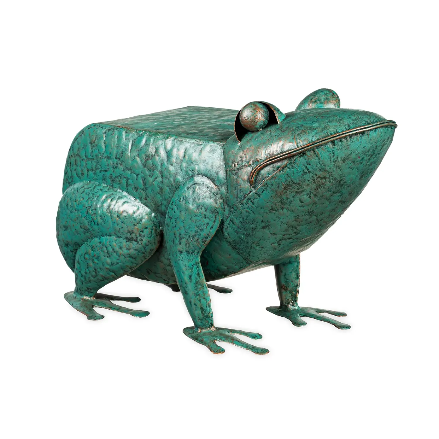 Plow & Hearth Outdoor Side Tables>Handmade Colorful Painted Frog Metal Side Table