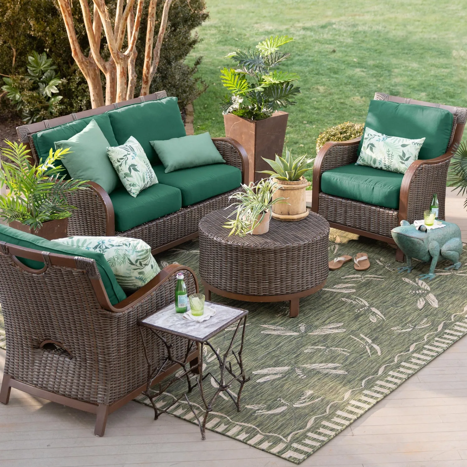 Plow & Hearth Outdoor Side Tables>Handmade Colorful Painted Frog Metal Side Table