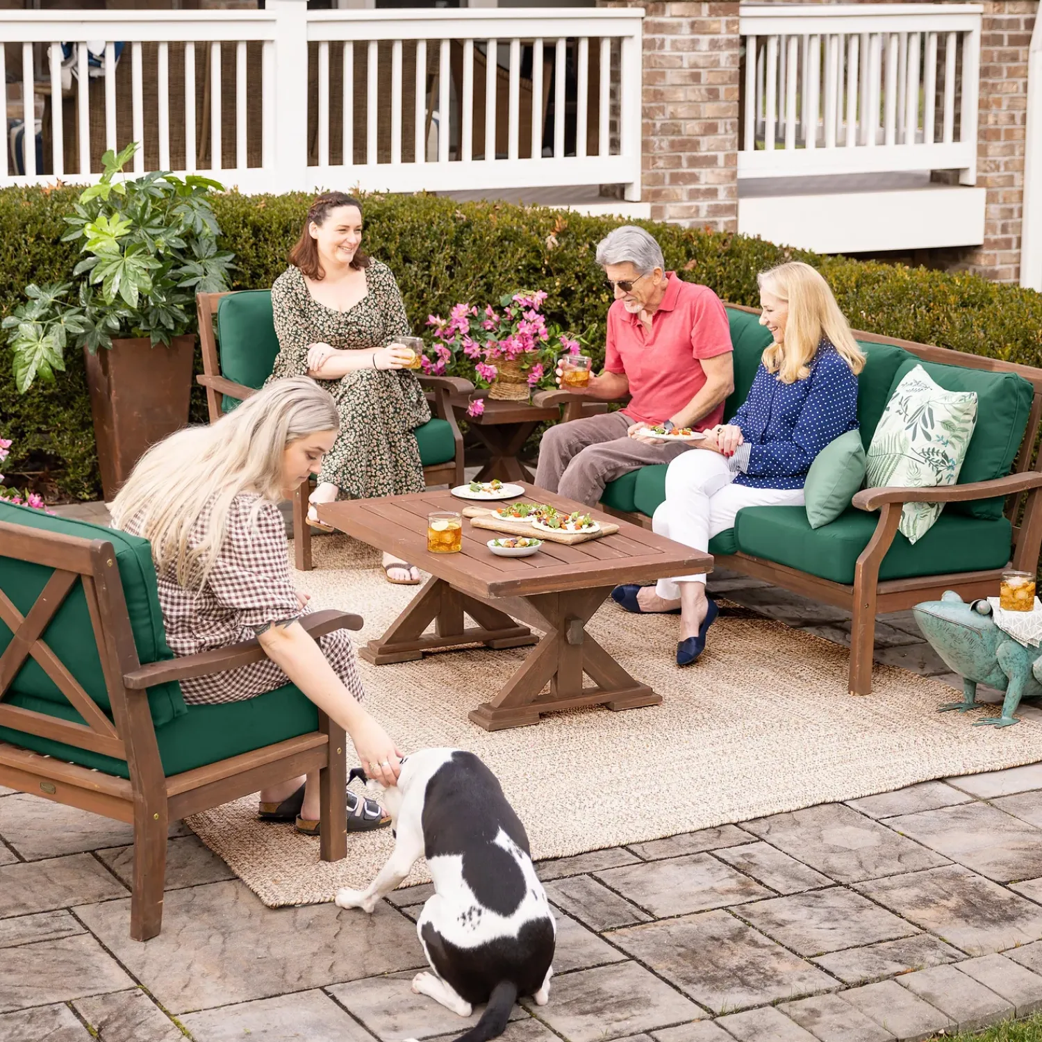 Plow & Hearth Outdoor Side Tables>Handmade Colorful Painted Frog Metal Side Table